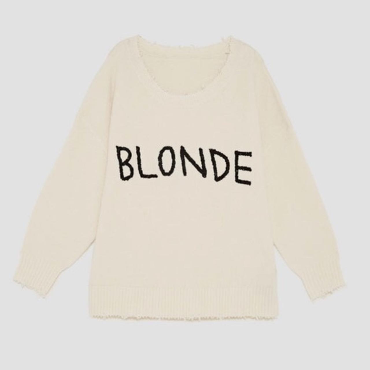 Blonde sweatshirt zara best sale