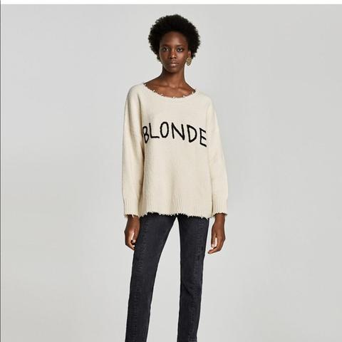 Blonde sweater zara deals