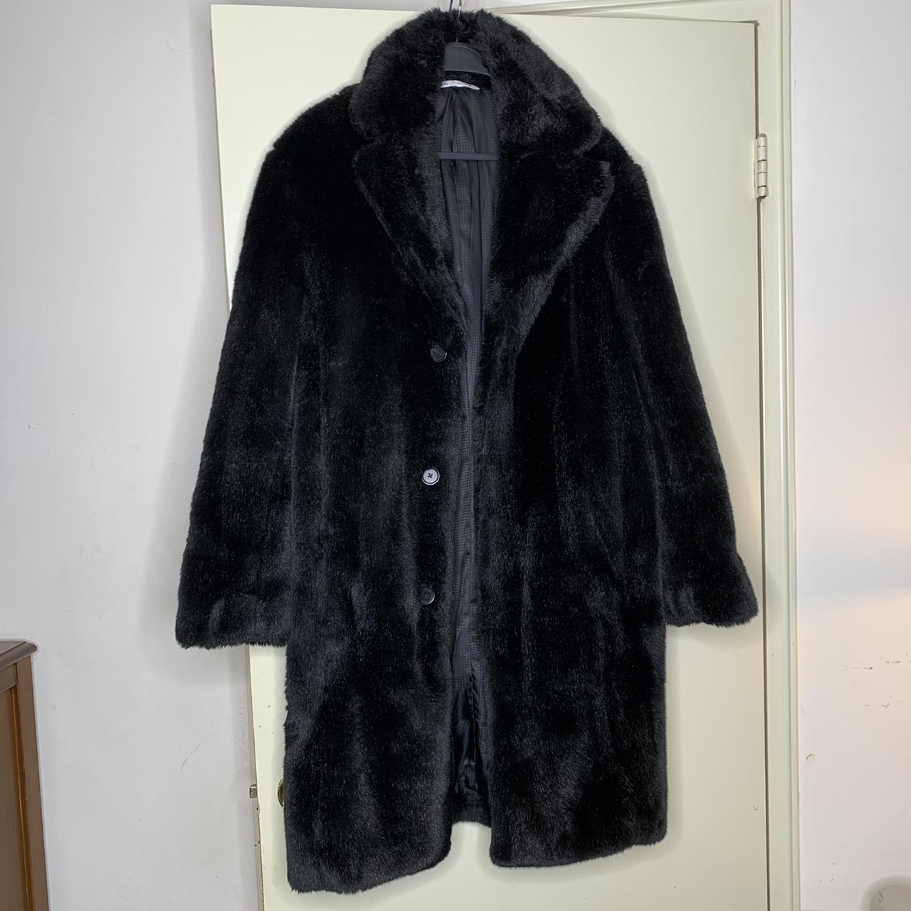 | Zara Man Faux Fur Coat | Color: Black | Size: S |... - Depop
