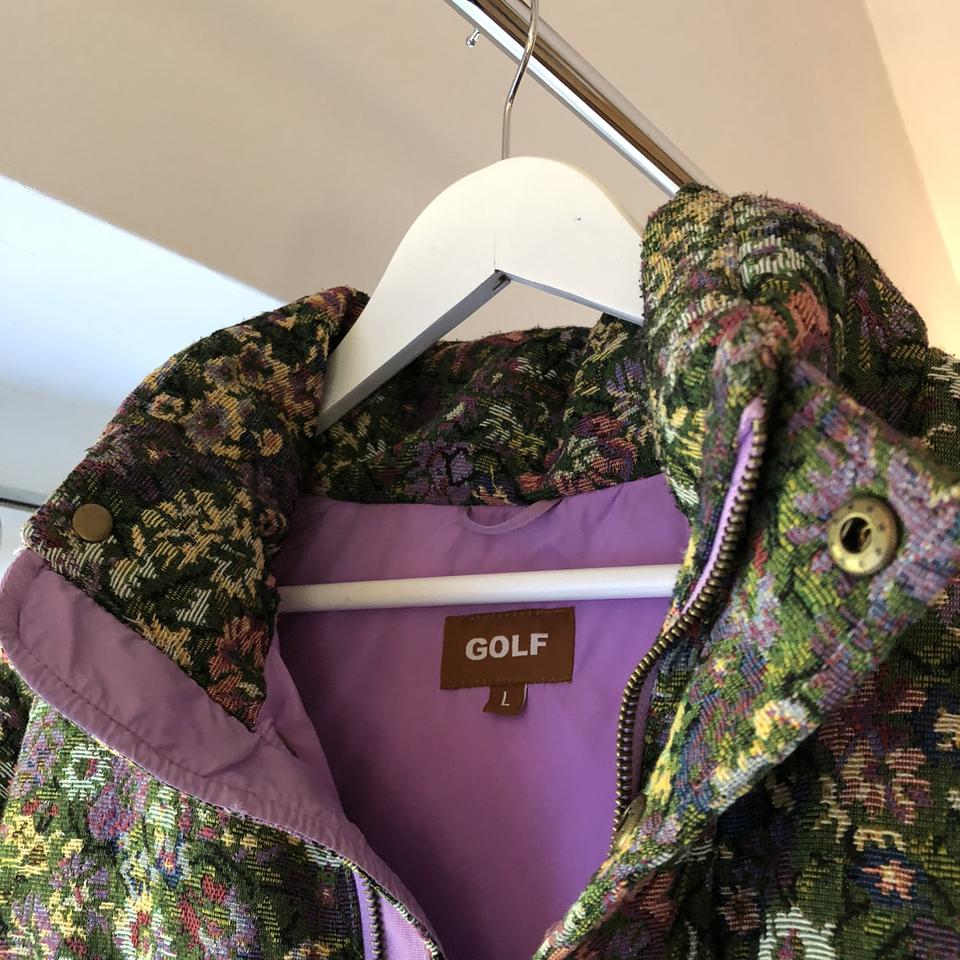 Golf Wang Floral Garden puffer jacket harsh 8/10... - Depop