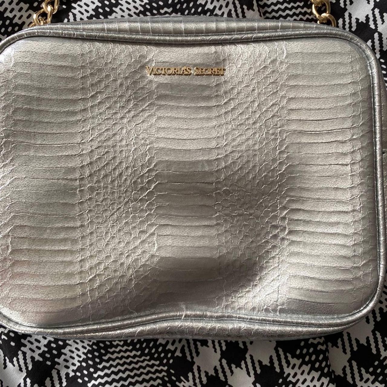 Victoria's Secret silver Crossbody Purse with Zipper 