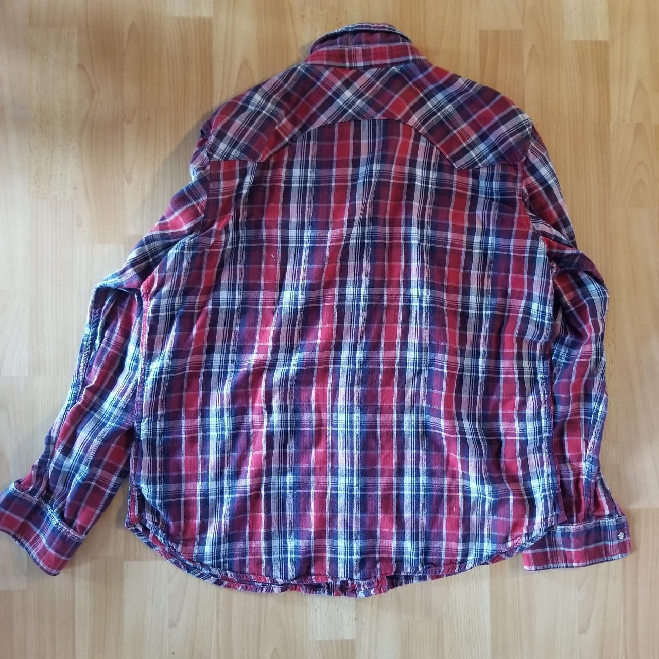 Levis Strauss Snap Front Plaid Shirt. Size... - Depop