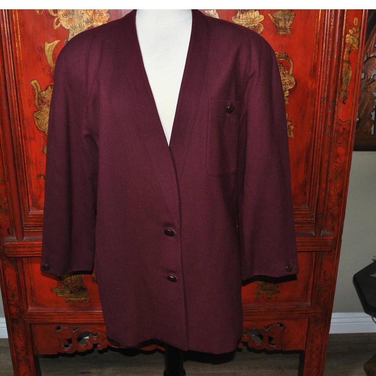 maroon wool blazer