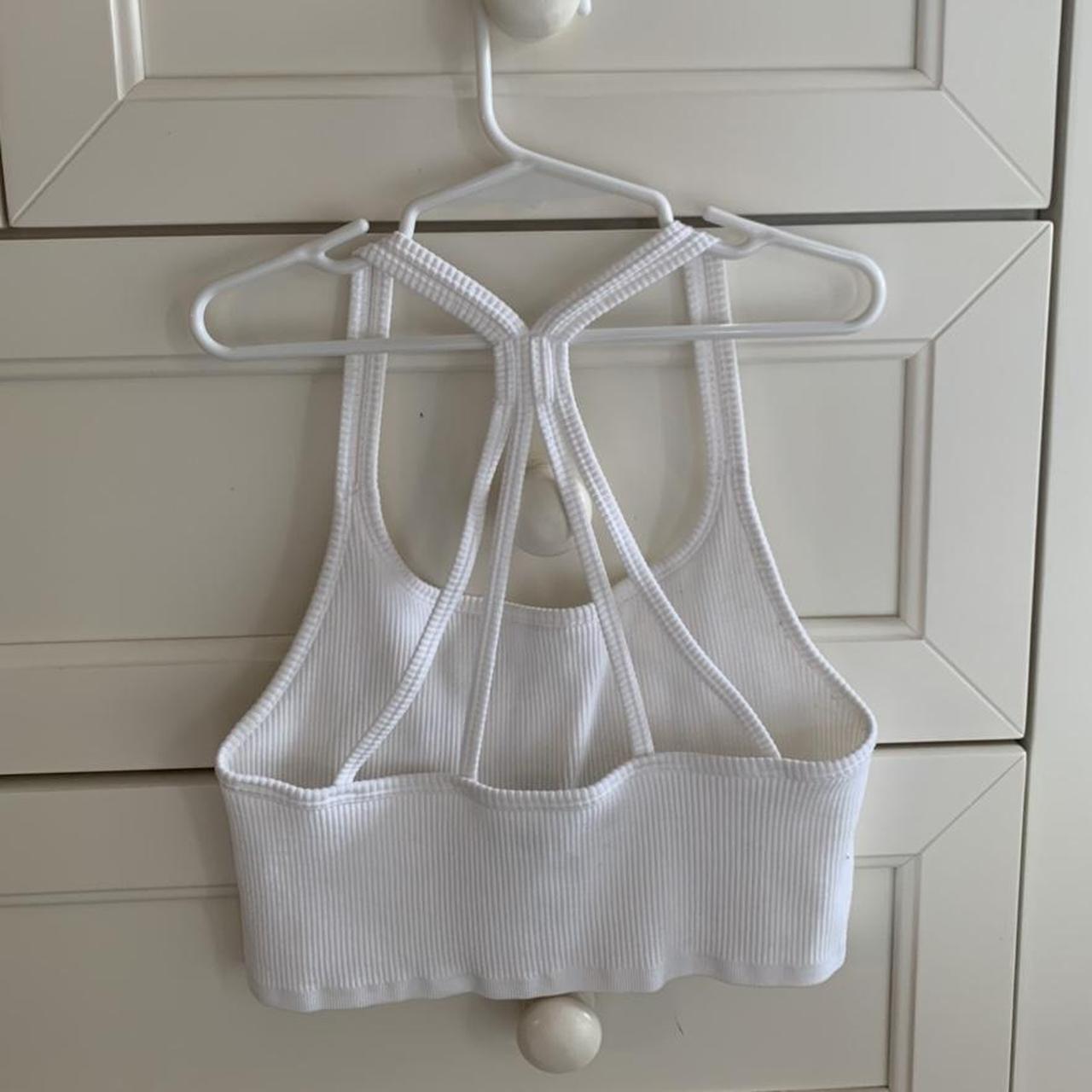 white forever 21 workout tank top. size small and is... - Depop