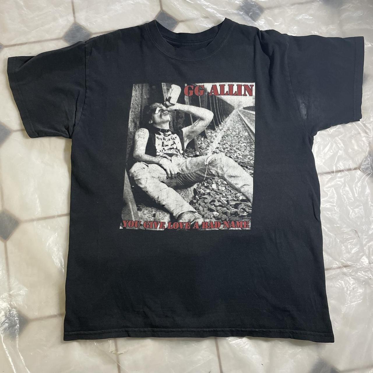 GG Allin T-shirt vintage early 2000s band... - Depop