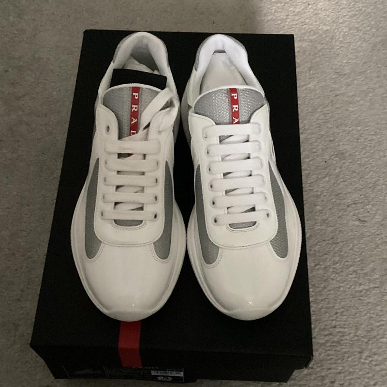 Prada Women's White Trainers | Depop