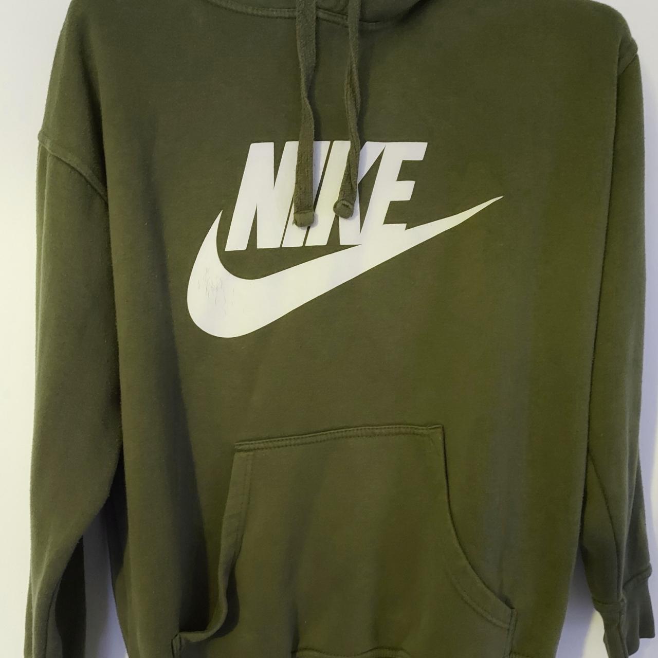 Green Nike hoodie. - Depop