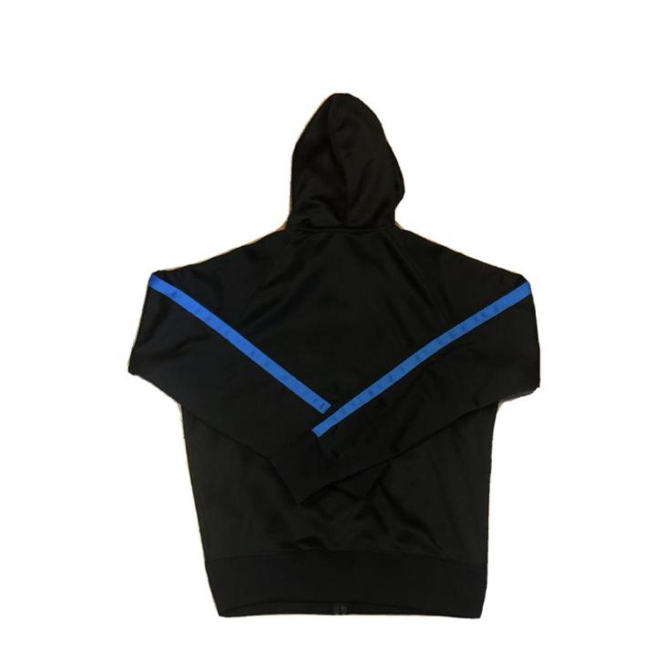 Mens black and blue hoodie Clearance