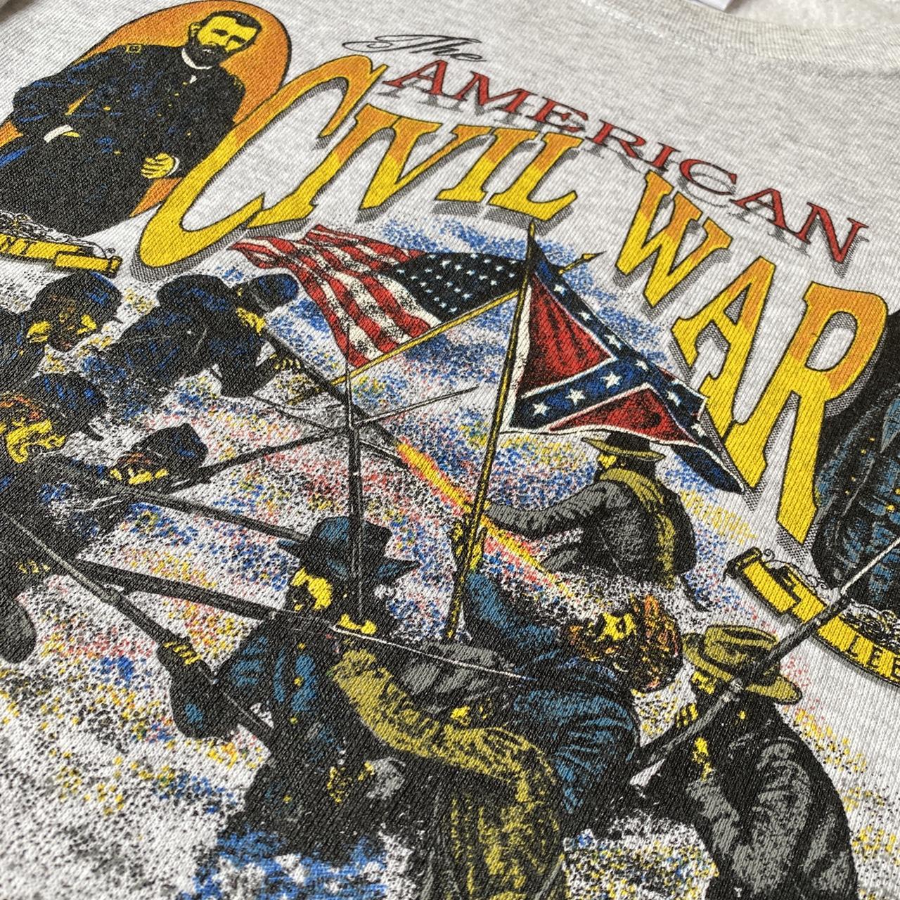 Vintage American Civil War Graphic Sweatshirt -... - Depop