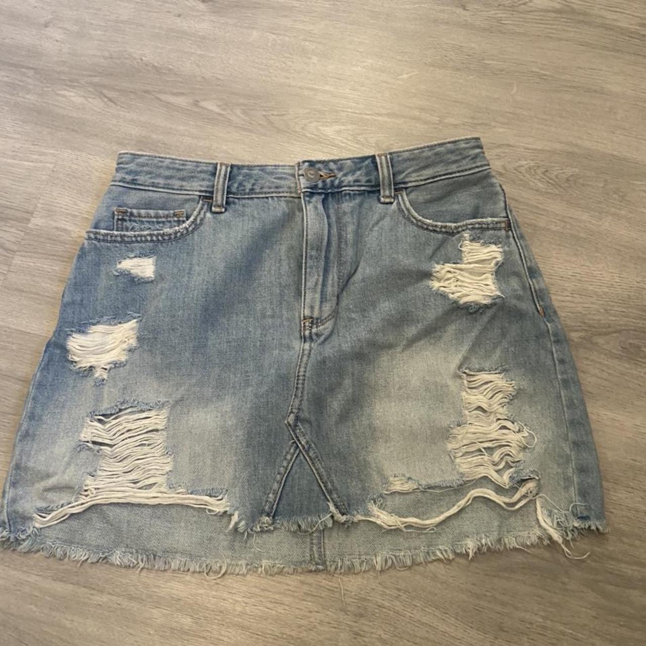 Hollister Co. Women's Blue Skirt | Depop