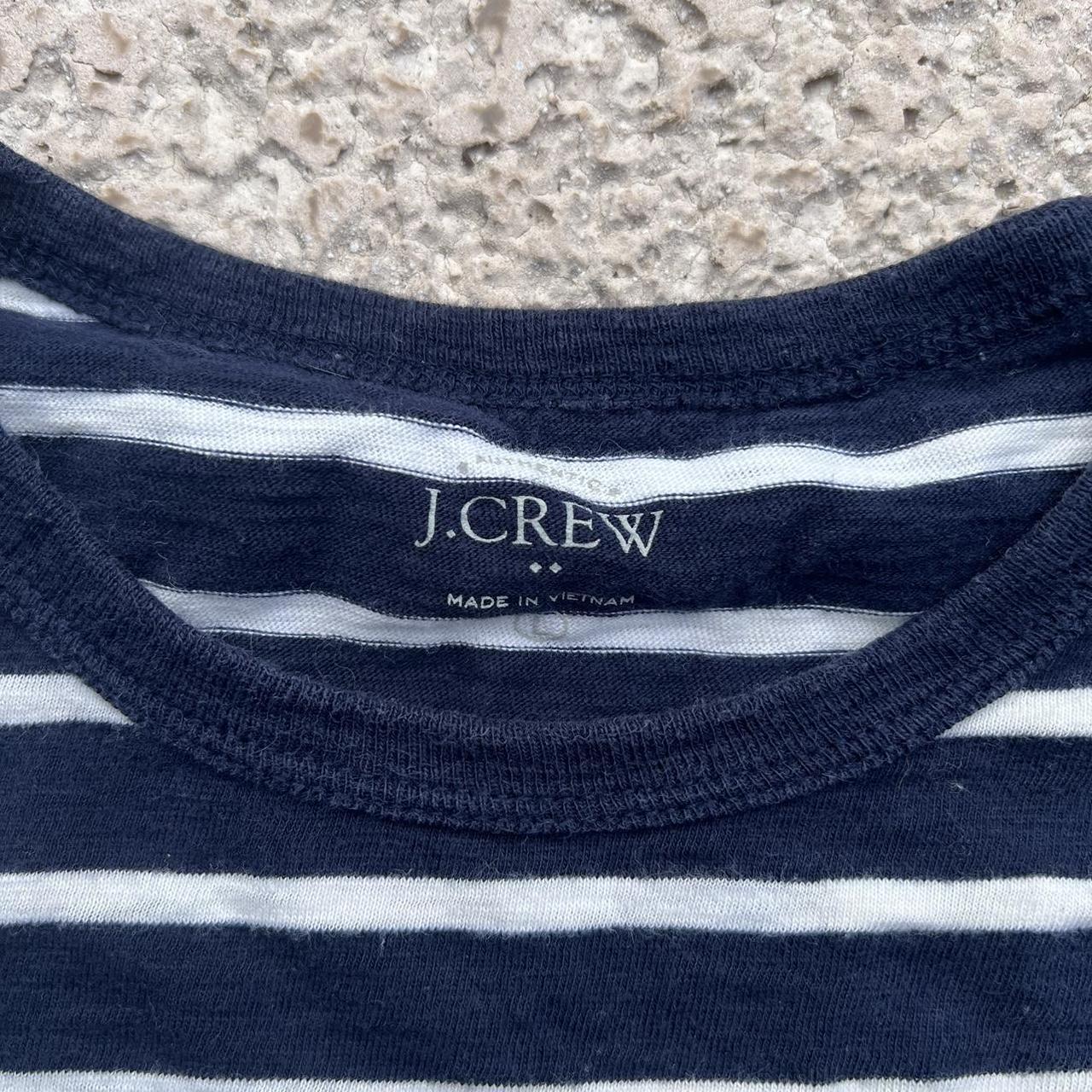 J.Crew Men's Blue and White Sweatshirt | Depop