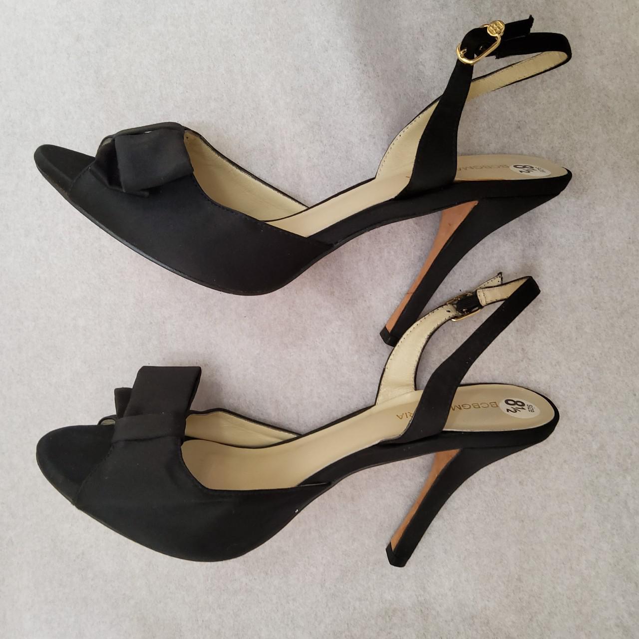 BCBGMaxAzria Amais Peep Toe Shoes Canvas Slingback Depop