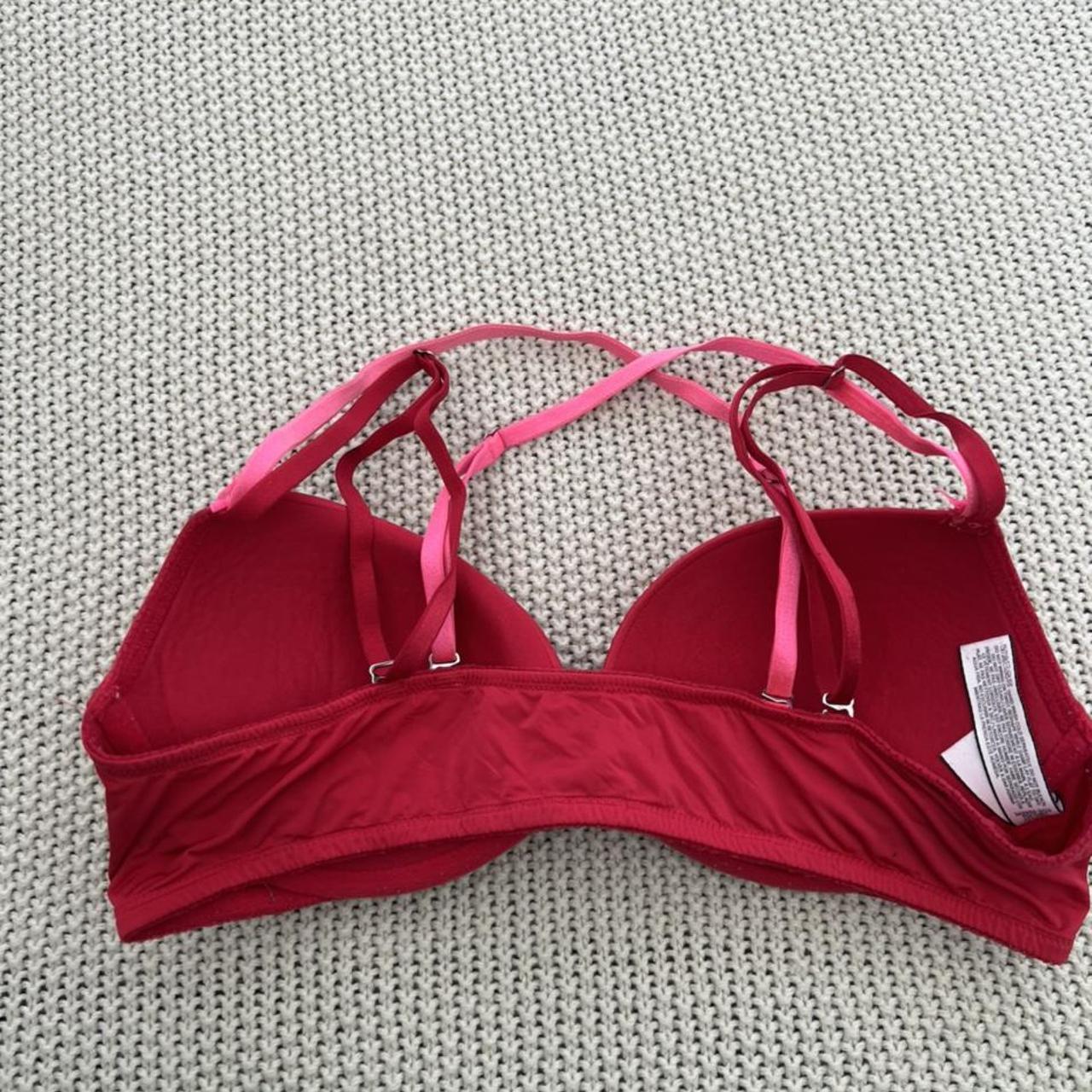 Victoria’s Secret red bra padded straps size