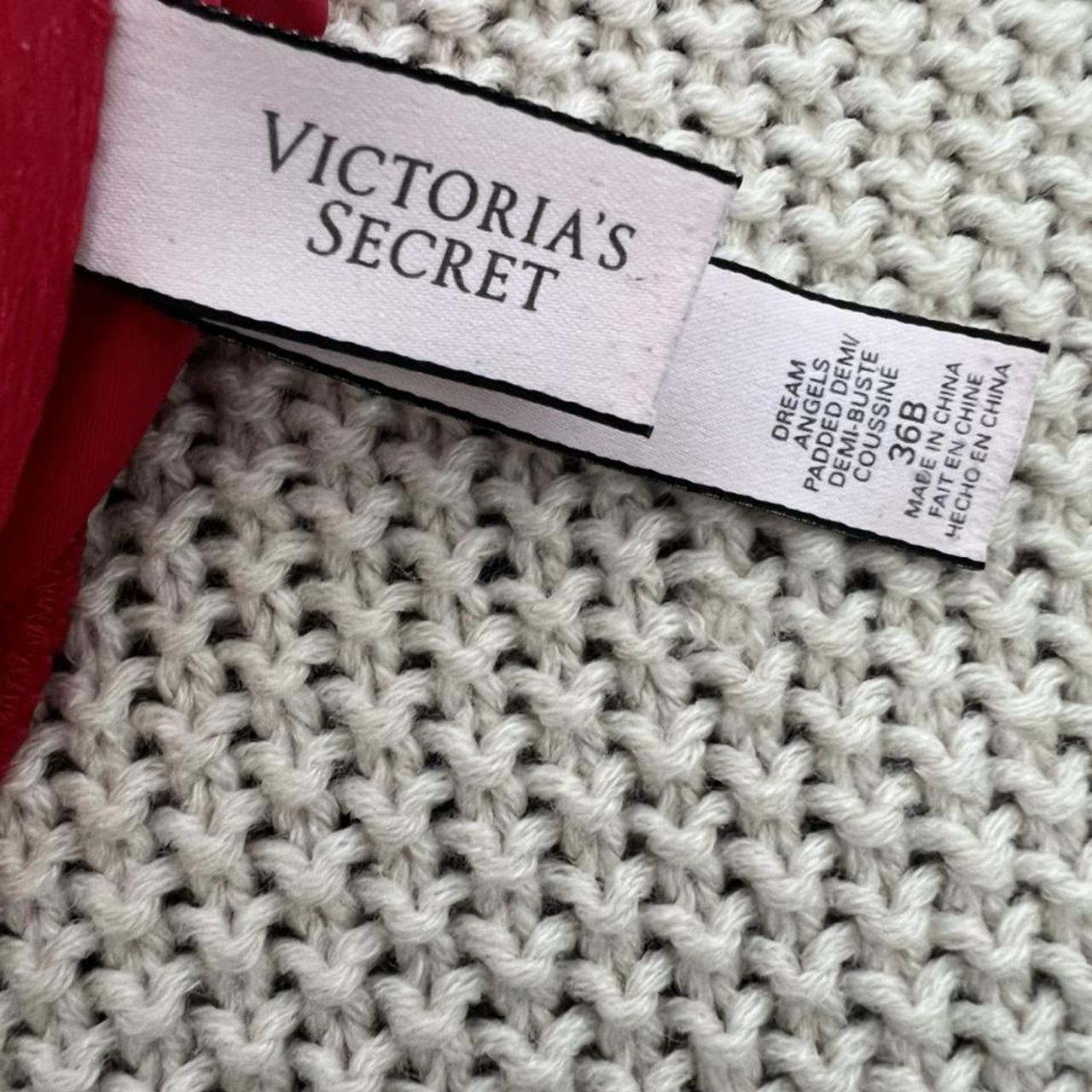 Victoria's Secret red bra padded straps size - Depop