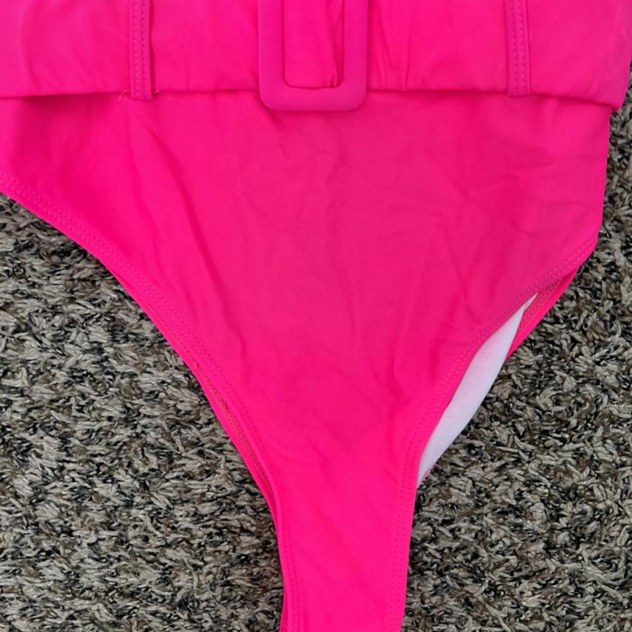 Shein bikini neon pink belt womens size medium two... Depop