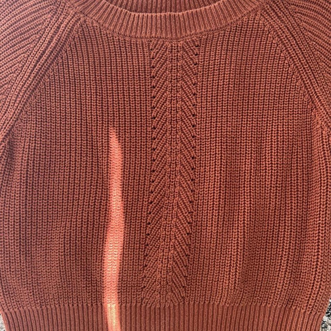 Forever 21 Women's Orange and Brown Sweatshirt (2)