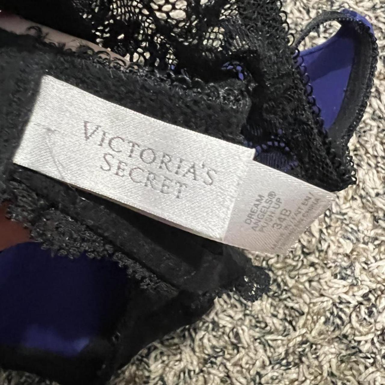 Victoria’s Secret blue and black rhinestone lace