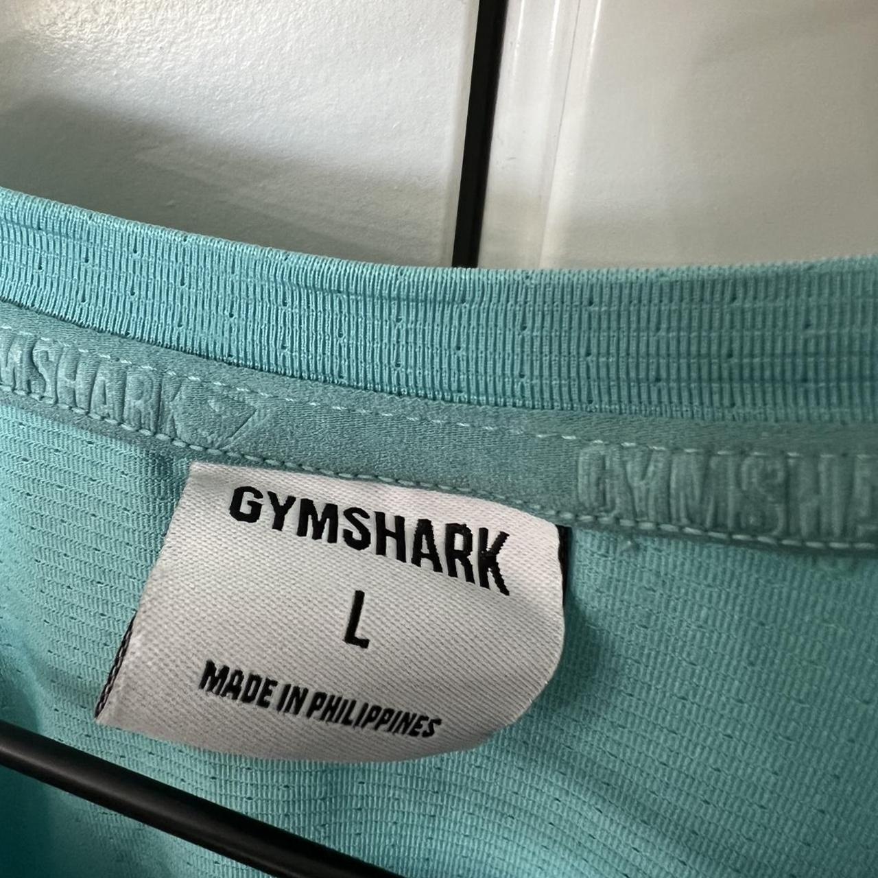 Gymshark blue mens large workout tee shirt Great... Depop