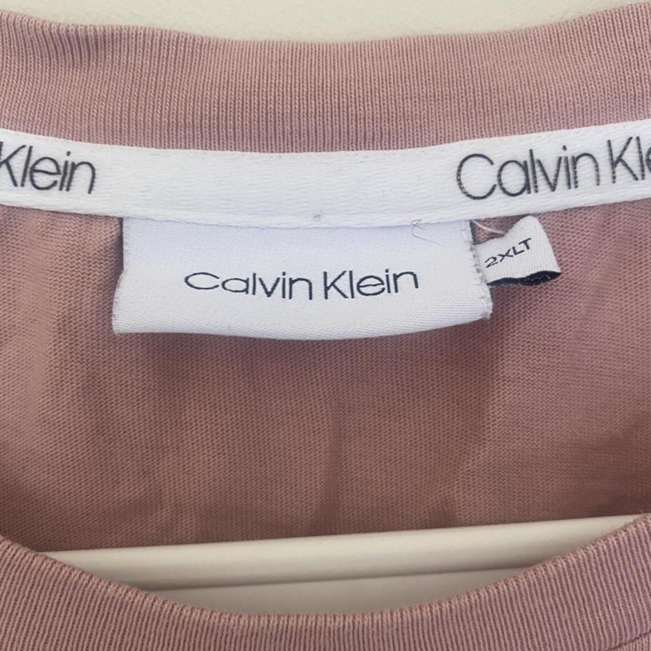 Calvin Klein mens pink T-shirt. Used excellent... - Depop
