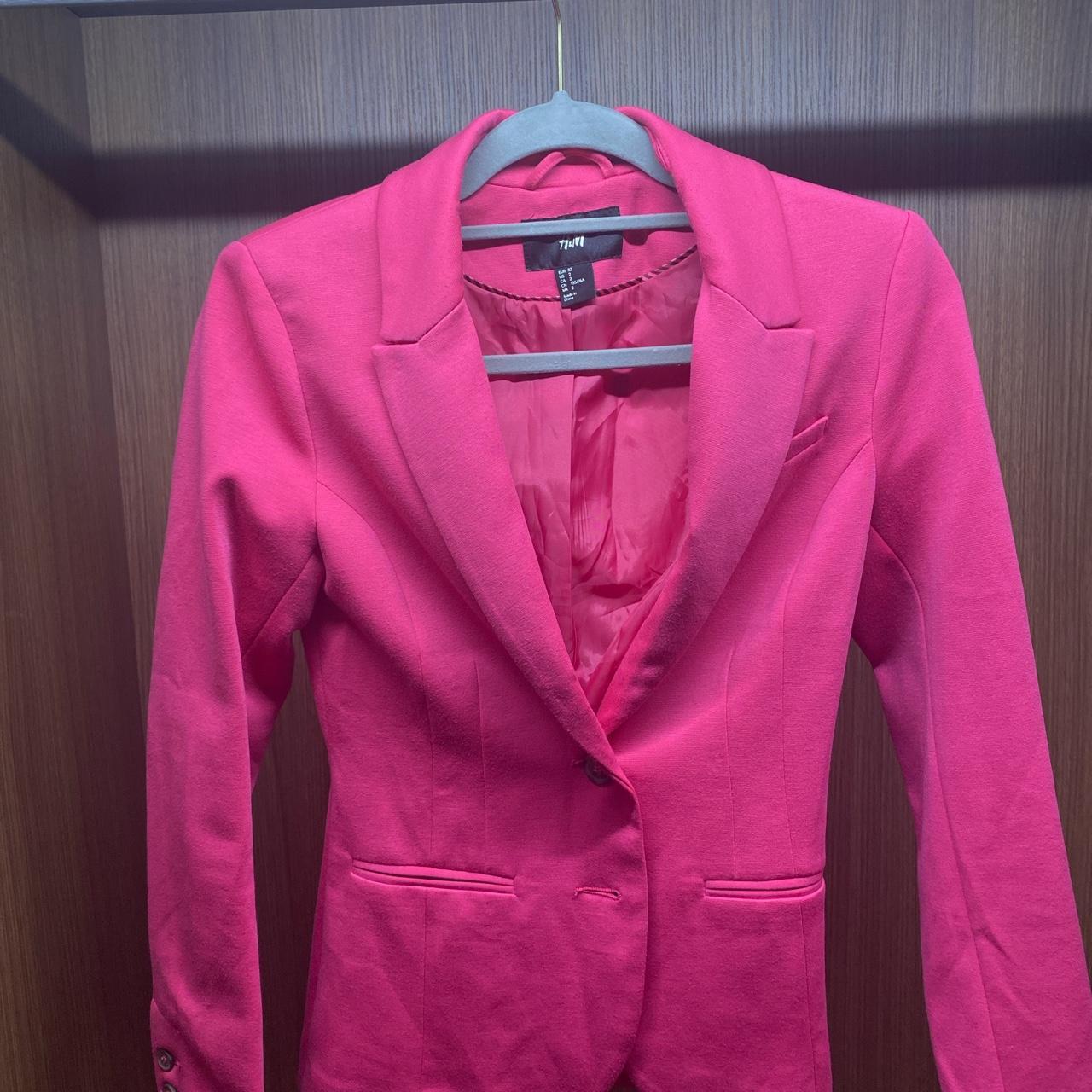 H&M hot pink blazer jacket Depop