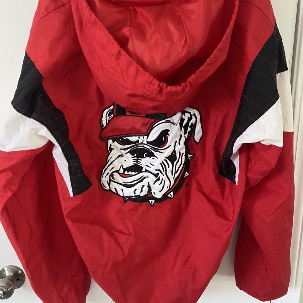 90s Georgia Bulldog Red Starter Pullover Puffy Jacket