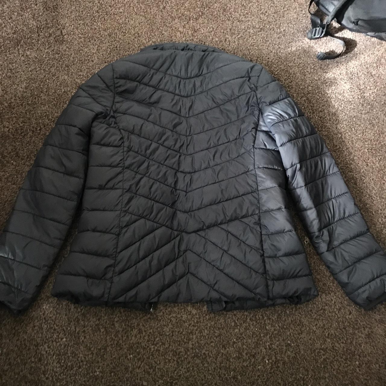 Black Harvey & Jones jacket Black paint came off one... - Depop