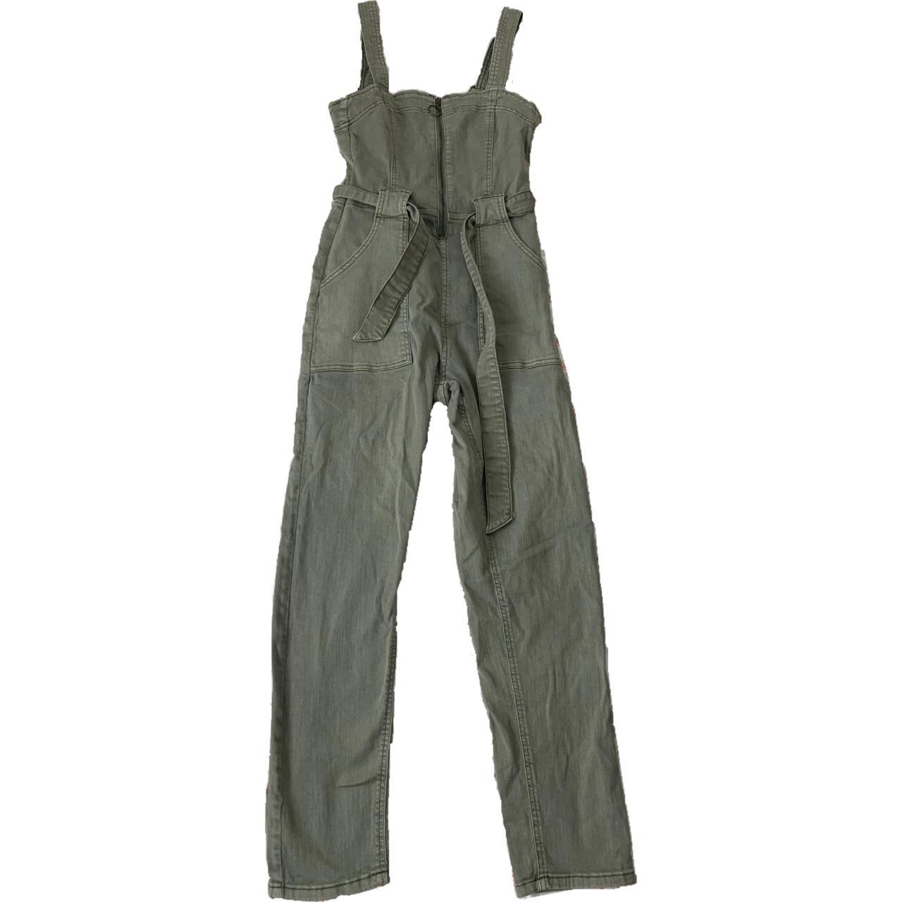Women's Green and Khaki Dungareesoveralls Depop