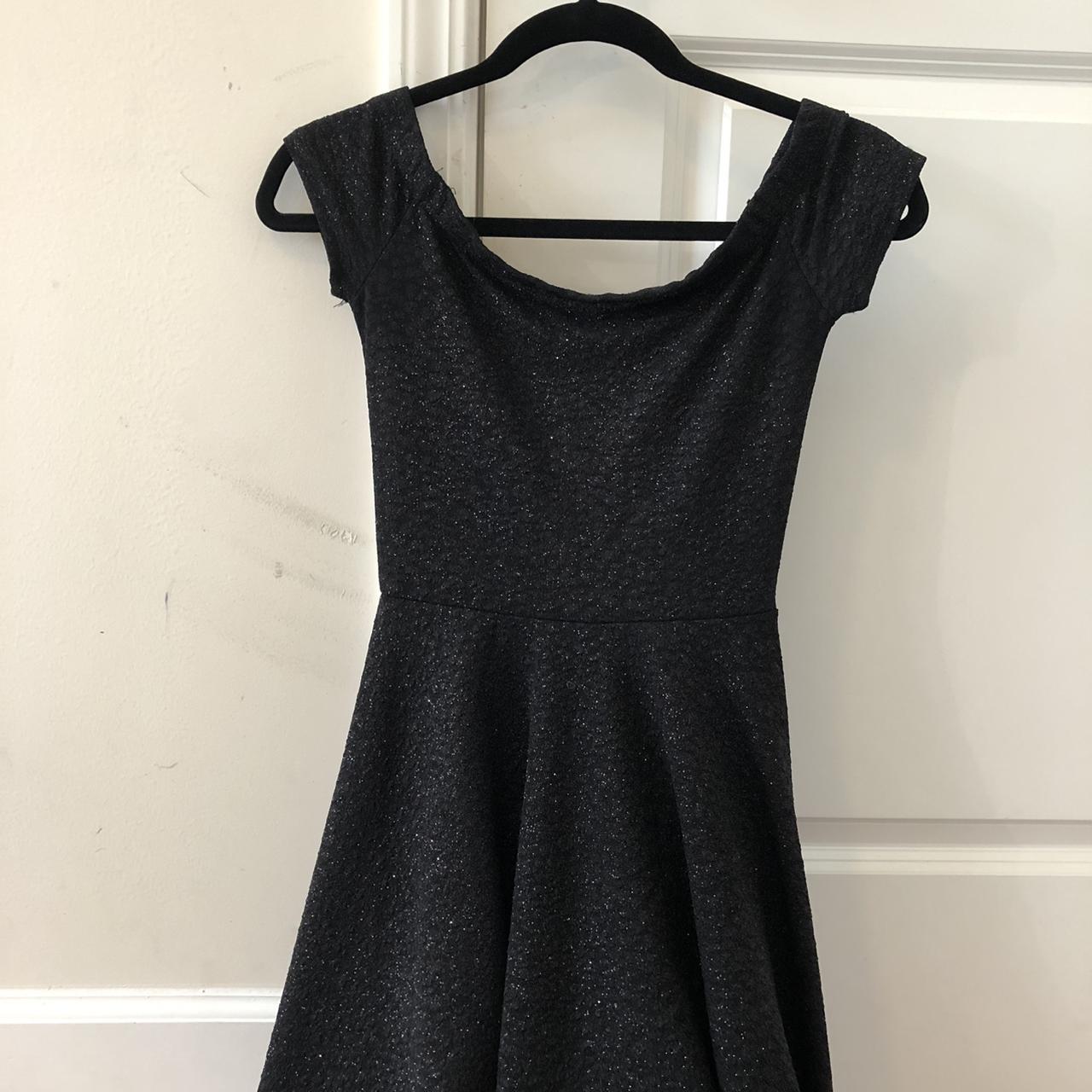 windsor black high-low sparkle dress sizing: can... - Depop