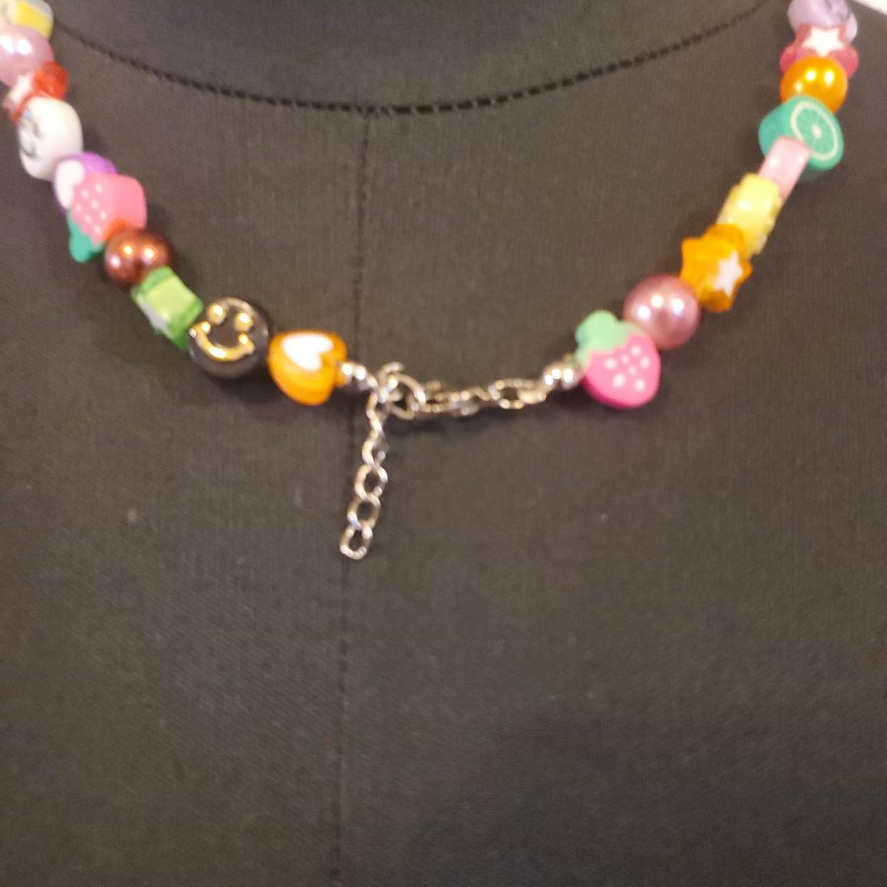 Brandy melville kidcore beaded colorful necklace... Depop