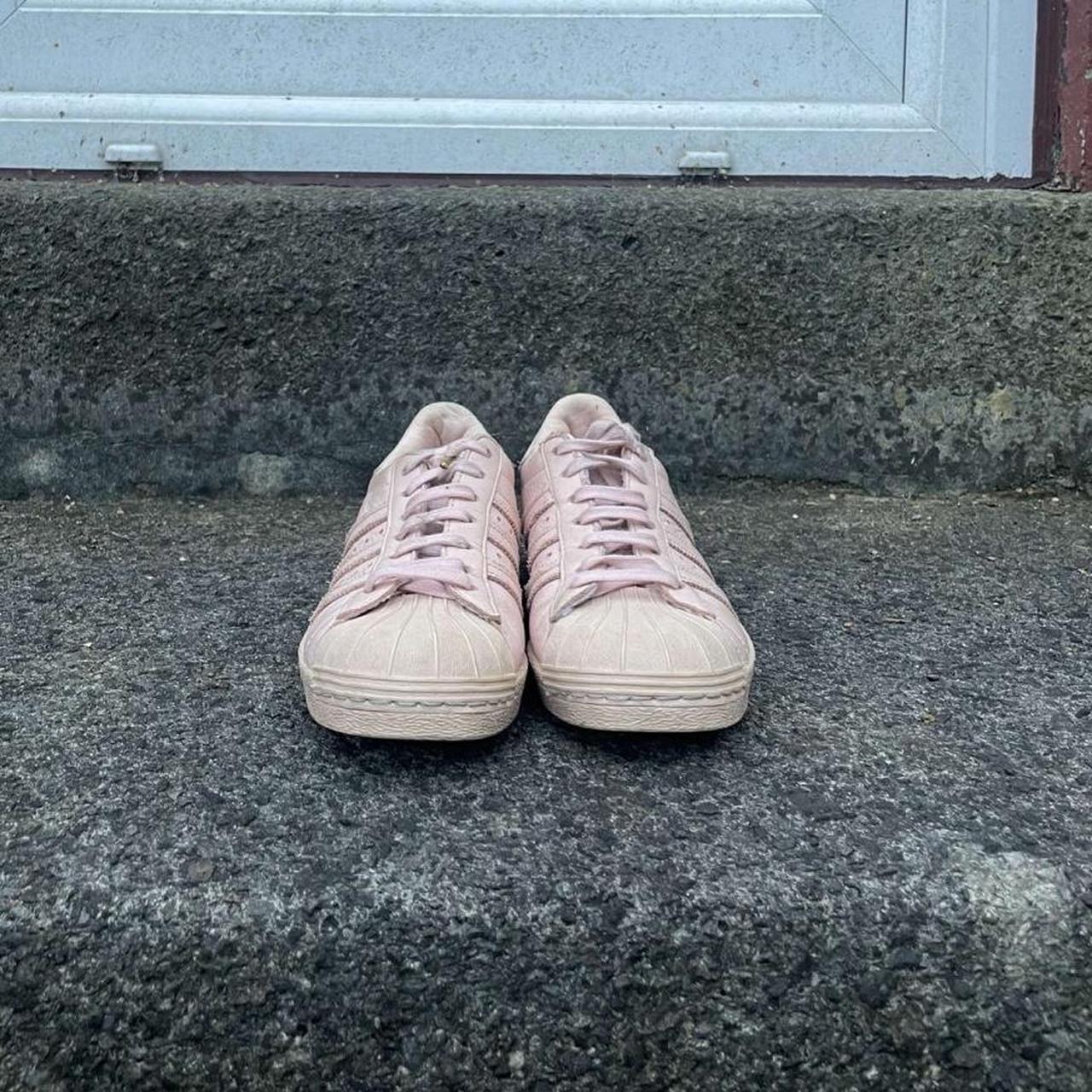 Adidas Super Stars in Pink Classic silhouette... - Depop