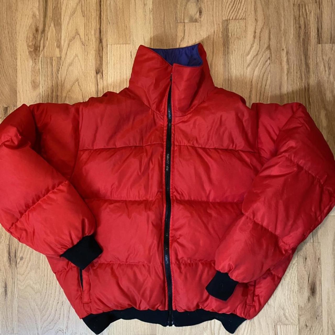 Columbia Sportswear Men's Red and Blue Jacket | Depop