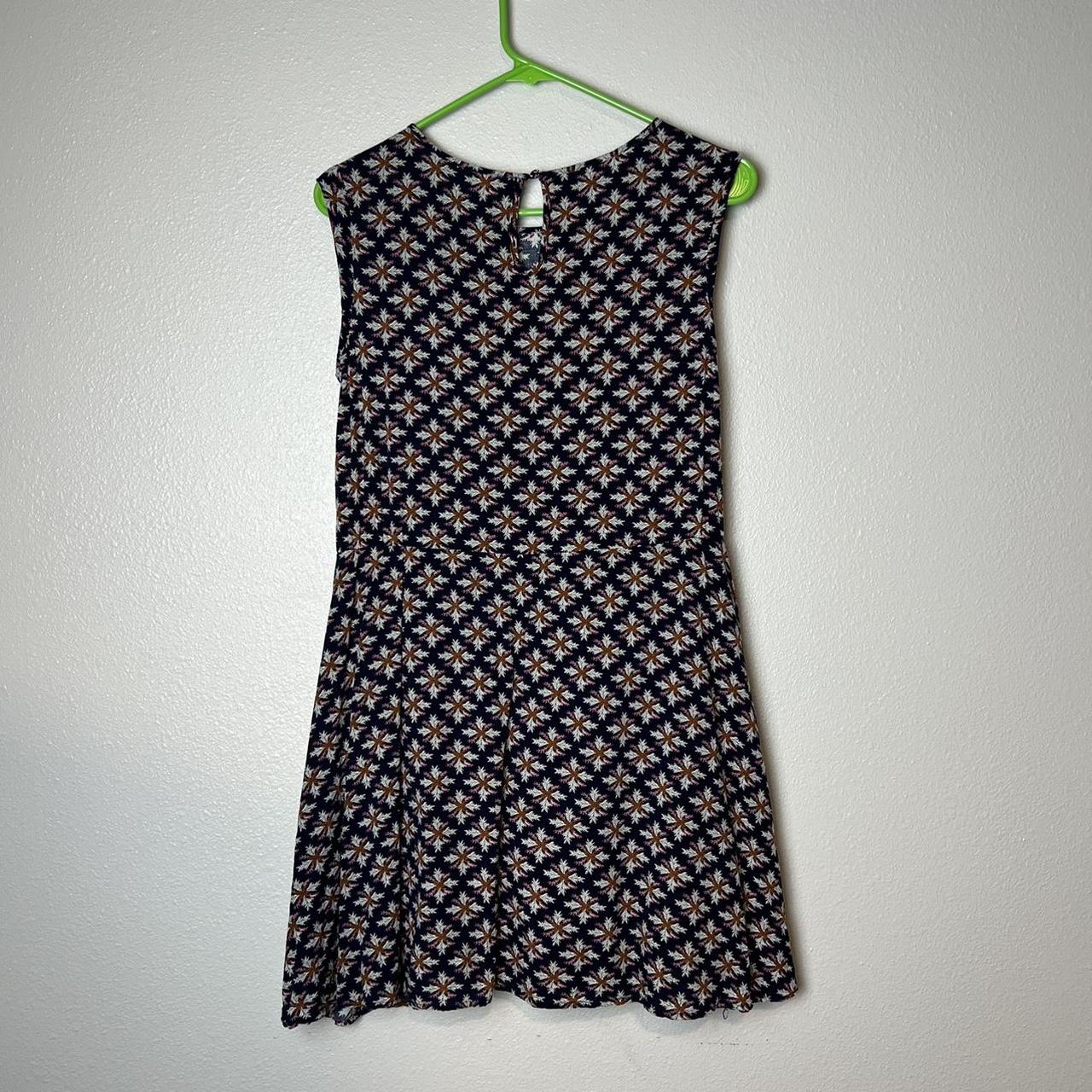 Anthropologie Women's Navy Dress | Depop