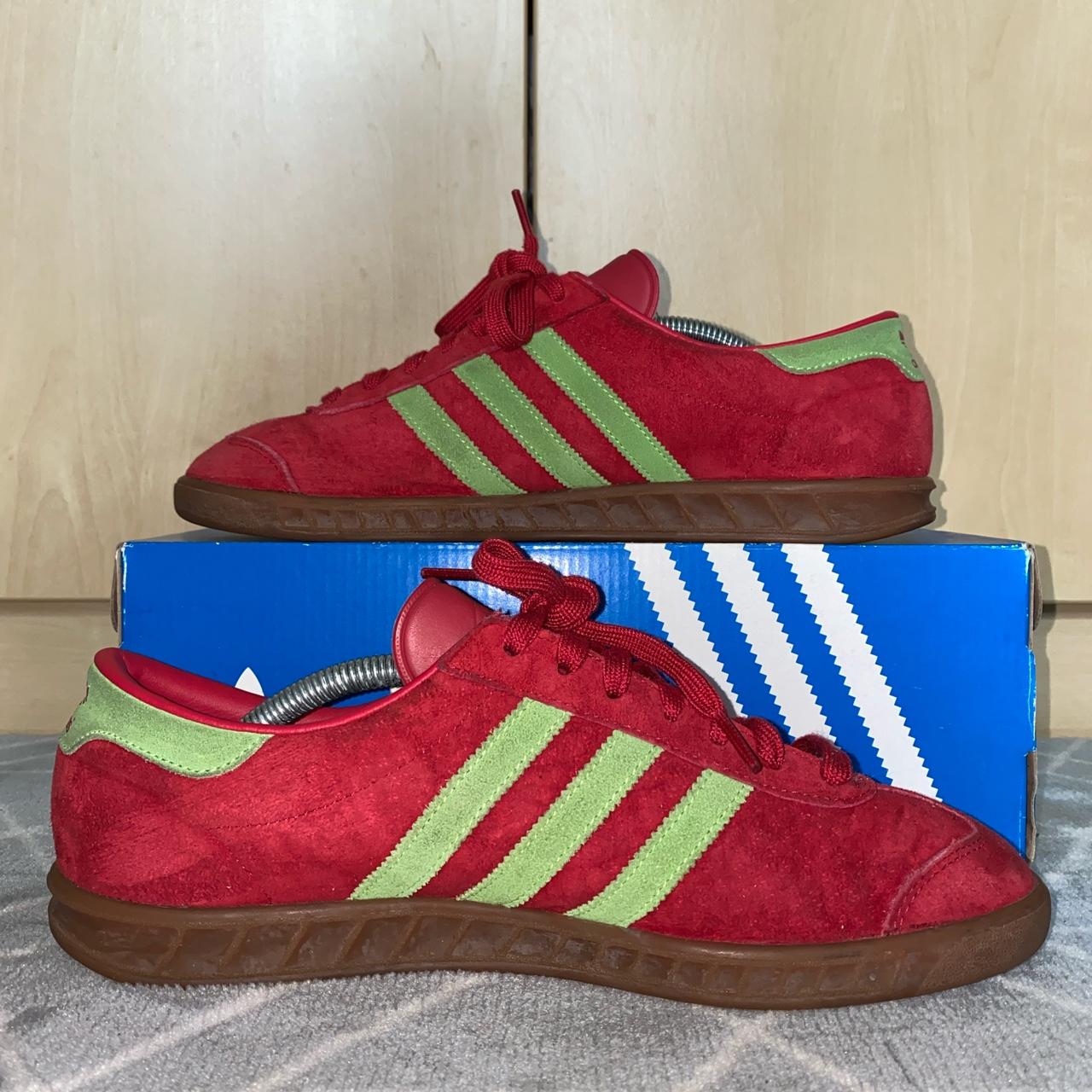 Adidas red best sale and green hamburg