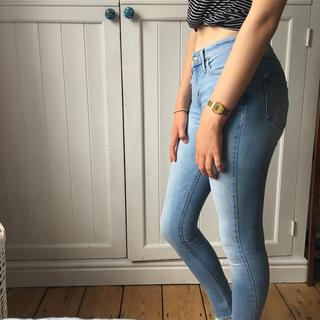 Hollister medium wash boot cut jeans with slight - Depop