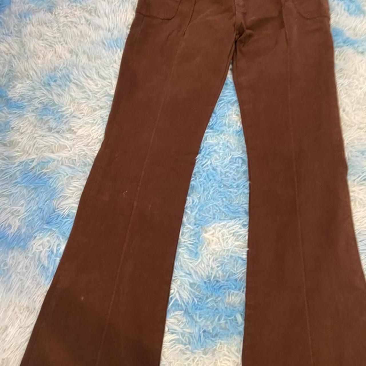 brandy melville brown agatha flair pants worn once Depop