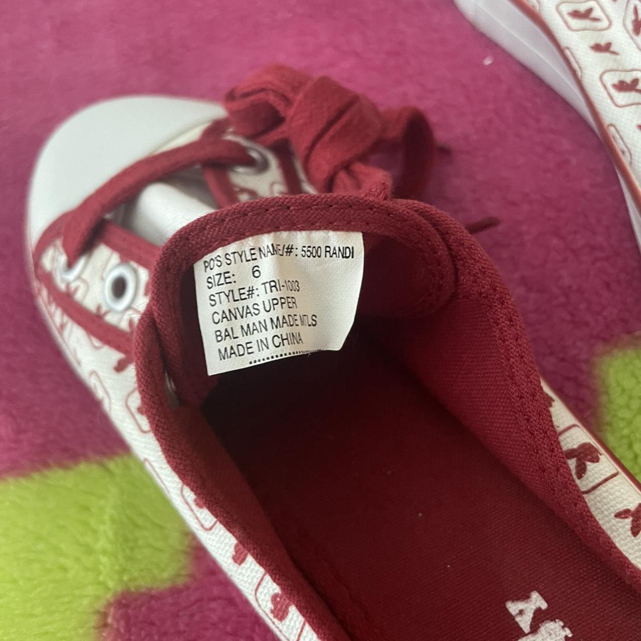 Playboy red and white slip-ons. Brand new without... - Depop