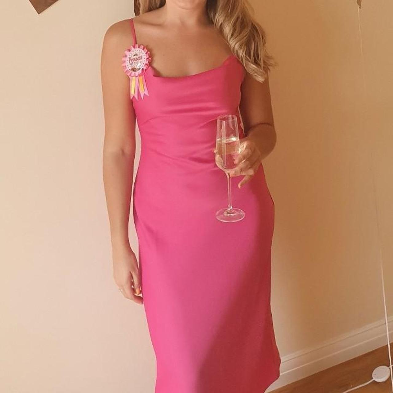 Urban outfitters pink strappy midi dress dress... Depop