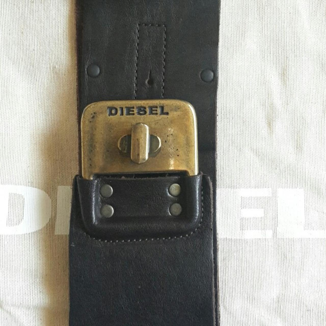 diesel brown leather belt