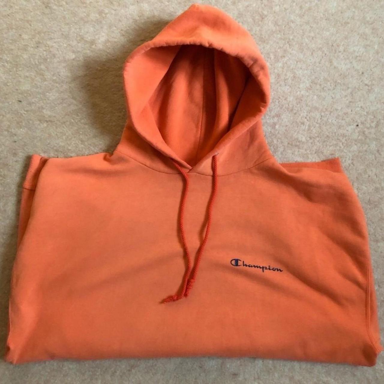 neon orange champion hoodie