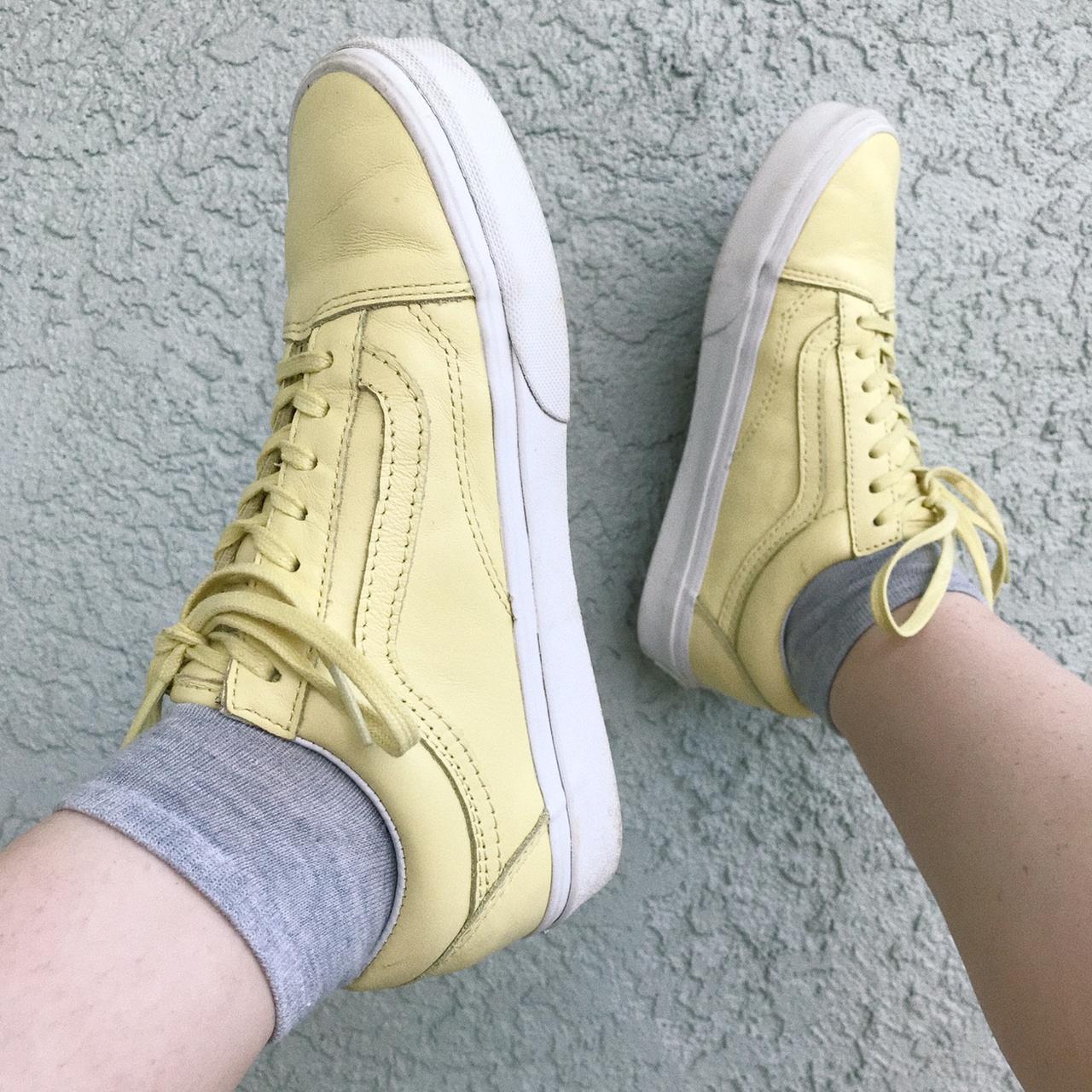 yellow leather vans