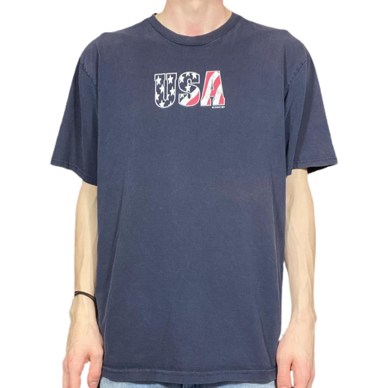 Y2K 2001 USA Target Graphic T-shirt size L - -... - Depop