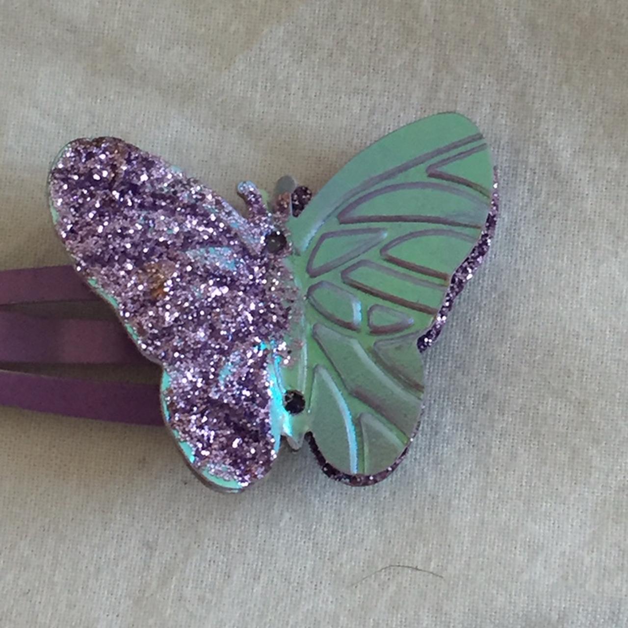 cutest purple iridescent butterfly clip very y2k... - Depop