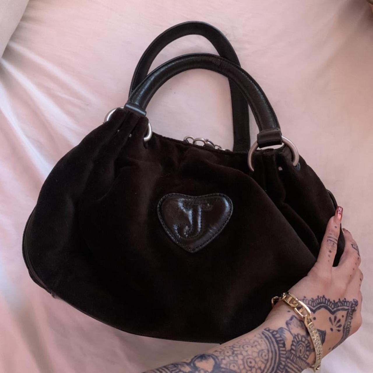 JUICY COUTURE スタッズ ハンドバッグ ブラック レザー y2k Y2K vintage Juicy couture Black Shoulder bag . Dm | Depop