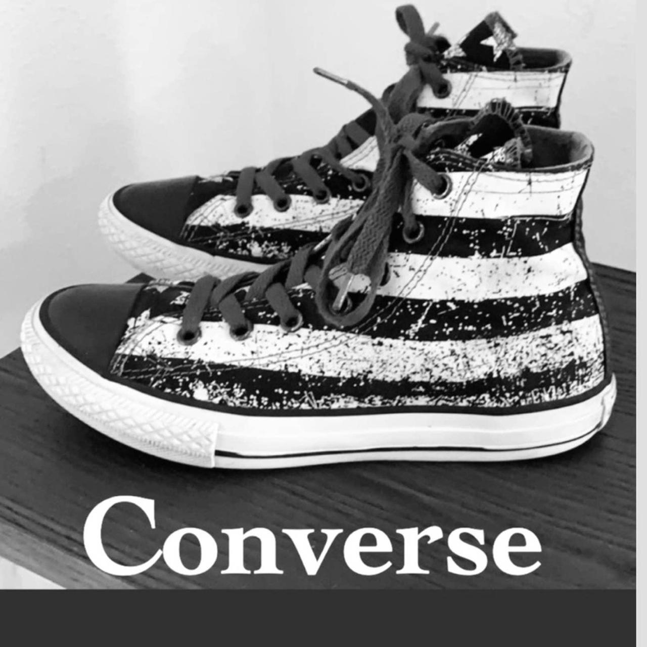 A Unique And Fun Pair Of Converse All Star High Top Depop