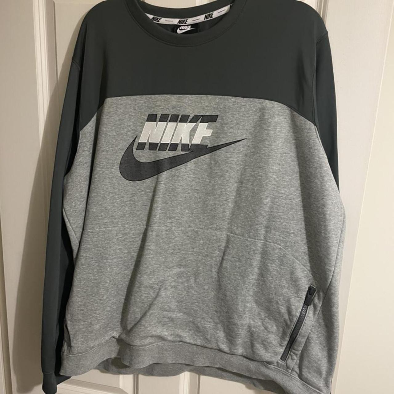 Grey Nike mens fleece tracksuit. All in excellent... - Depop