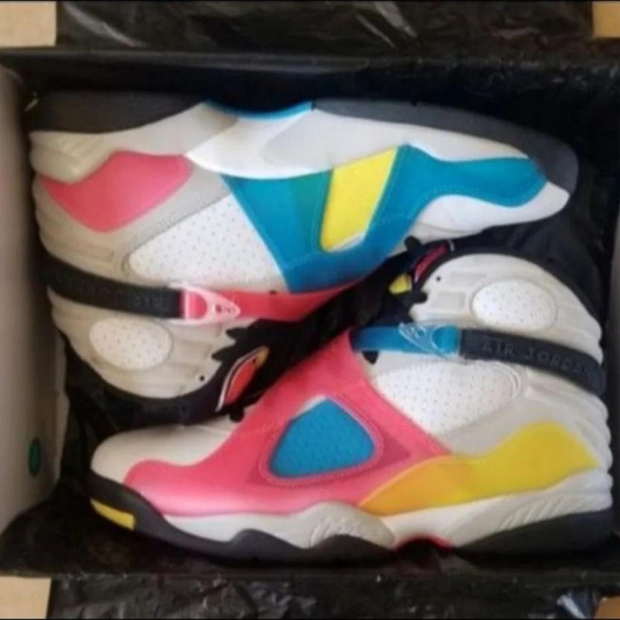 Sneakers Jordan Pink And Blue Jordan 8's Pink Blue Yellow