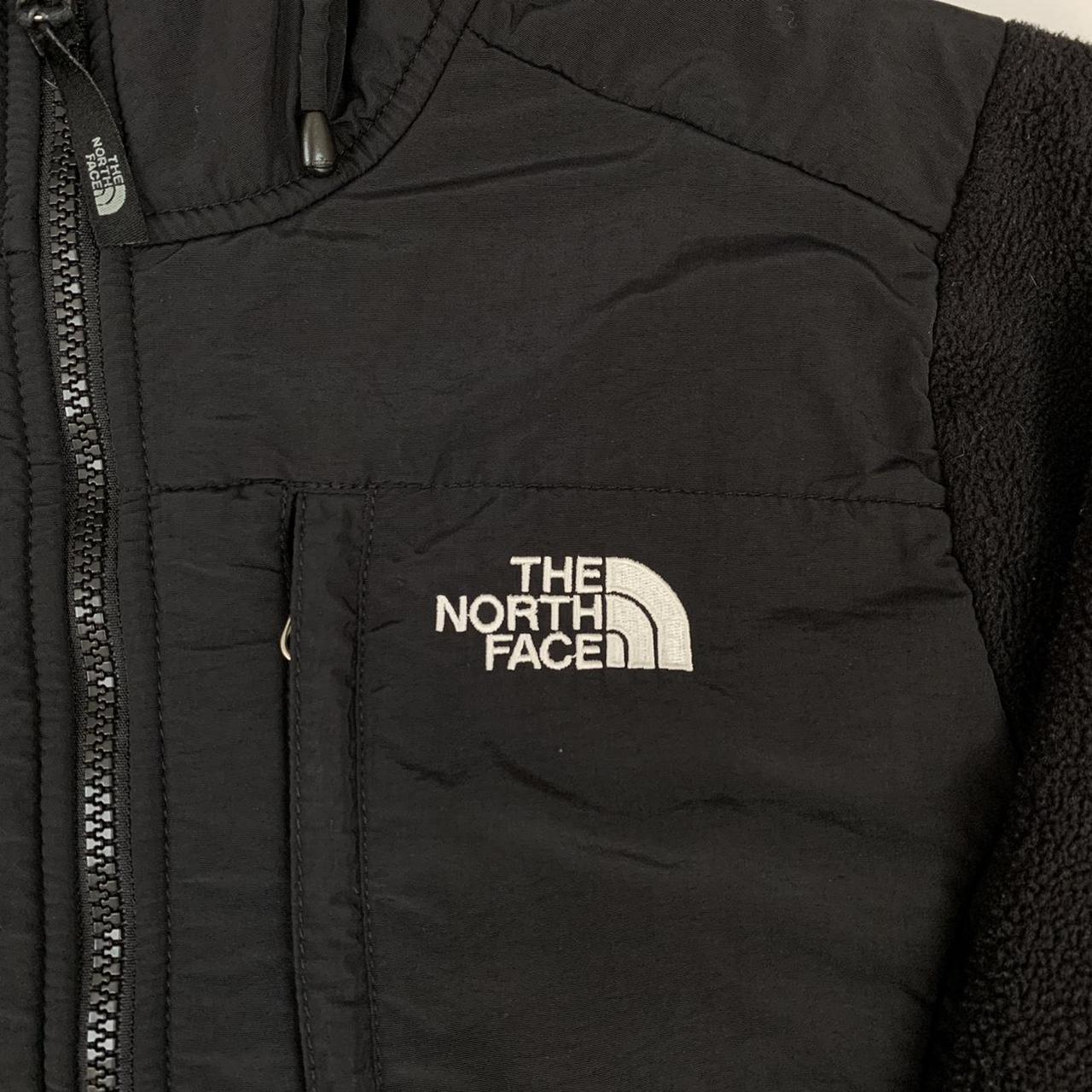 Vintage The North Face embroidered black hoodie... - Depop