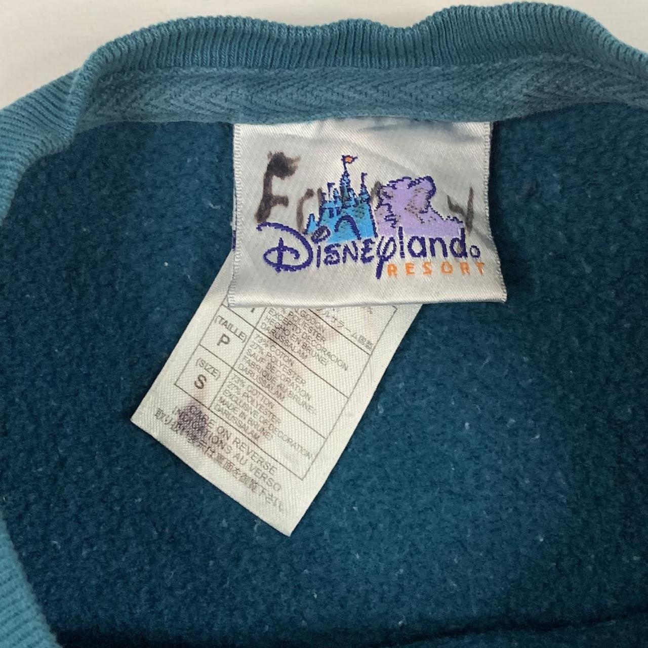 Vintage Disneyland embroidered blue sweatshirt... - Depop