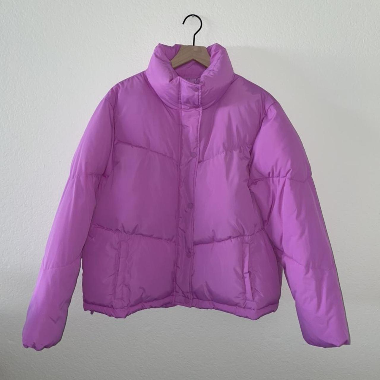 Wild Fable XXL cropped puffer - purple/pink color.... - Depop