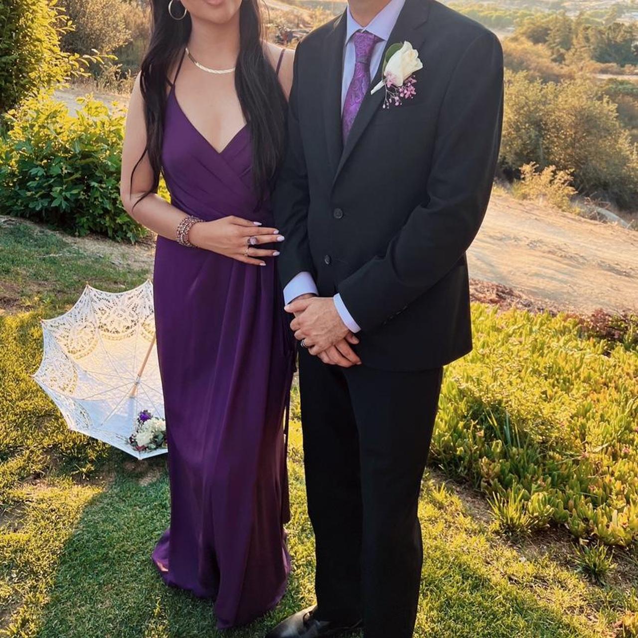 Davids bridal purple clearance dress